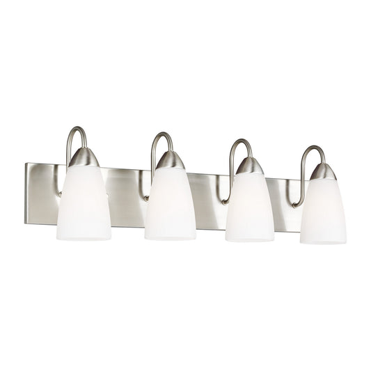 Generation Lighting - 4420204EN3-962 - Four Light Wall / Bath - Seville - Brushed Nickel
