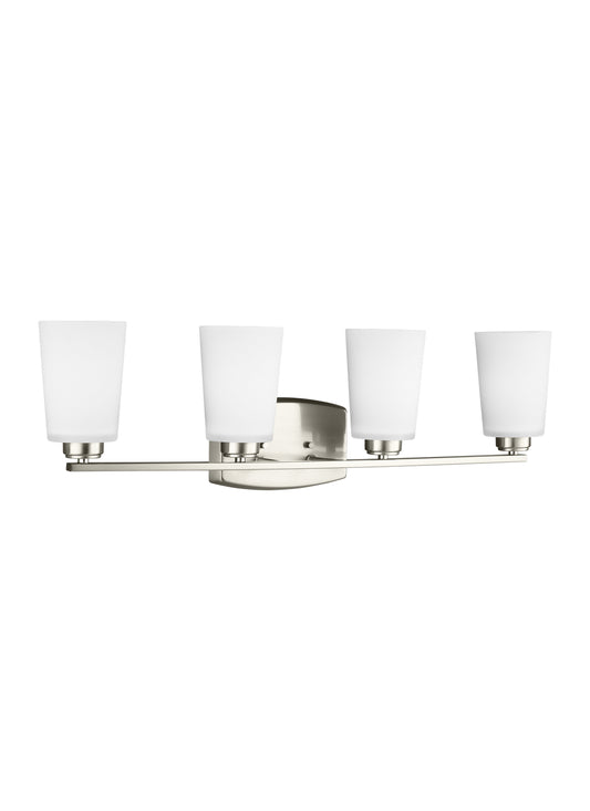 Generation Lighting - 4428904EN3-962 - Four Light Wall / Bath - Franport - Brushed Nickel