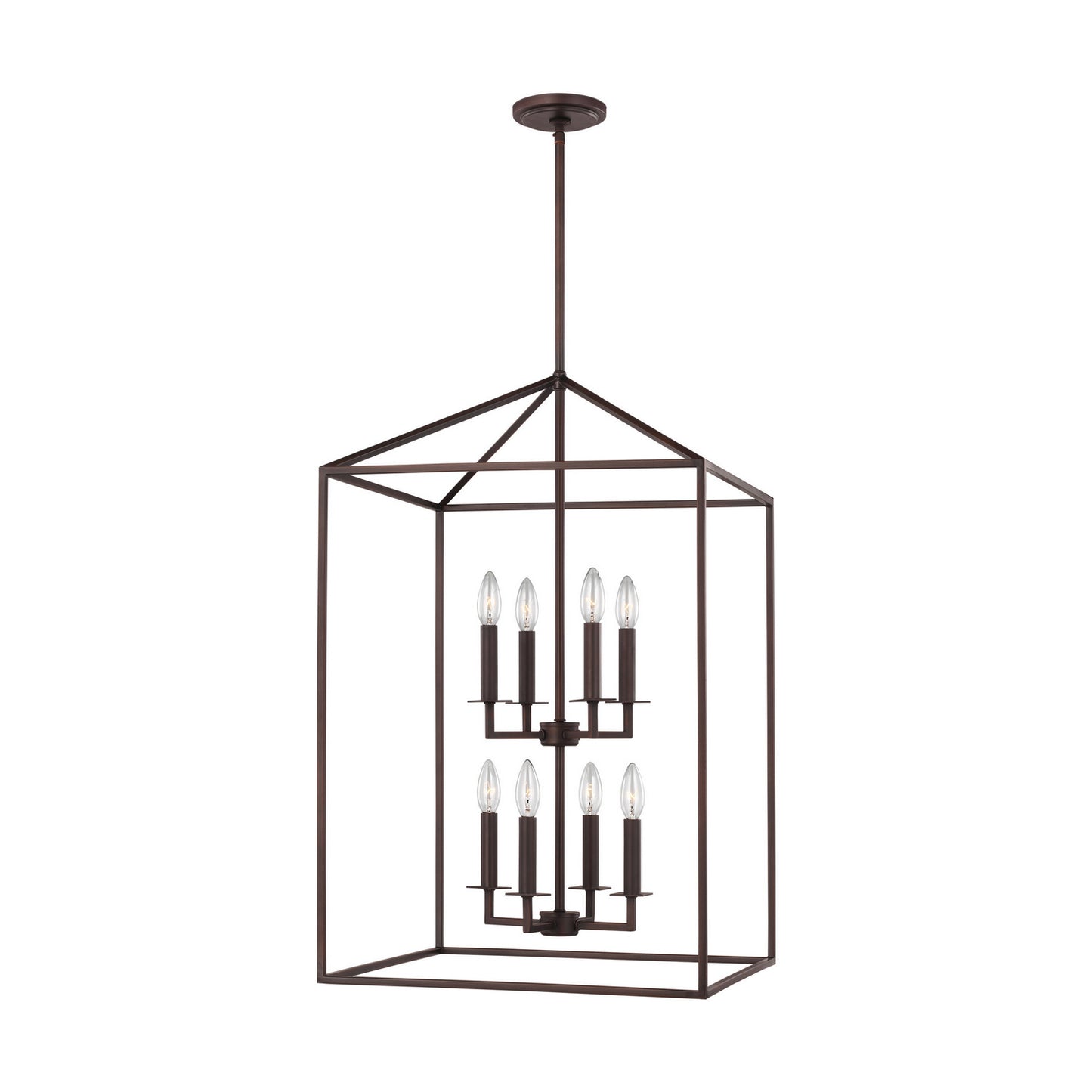 Perryton Eight Light Hall / Foyer in Bronze