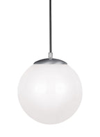 Leo - Hanging Globe LED Pendant in Satin Aluminum