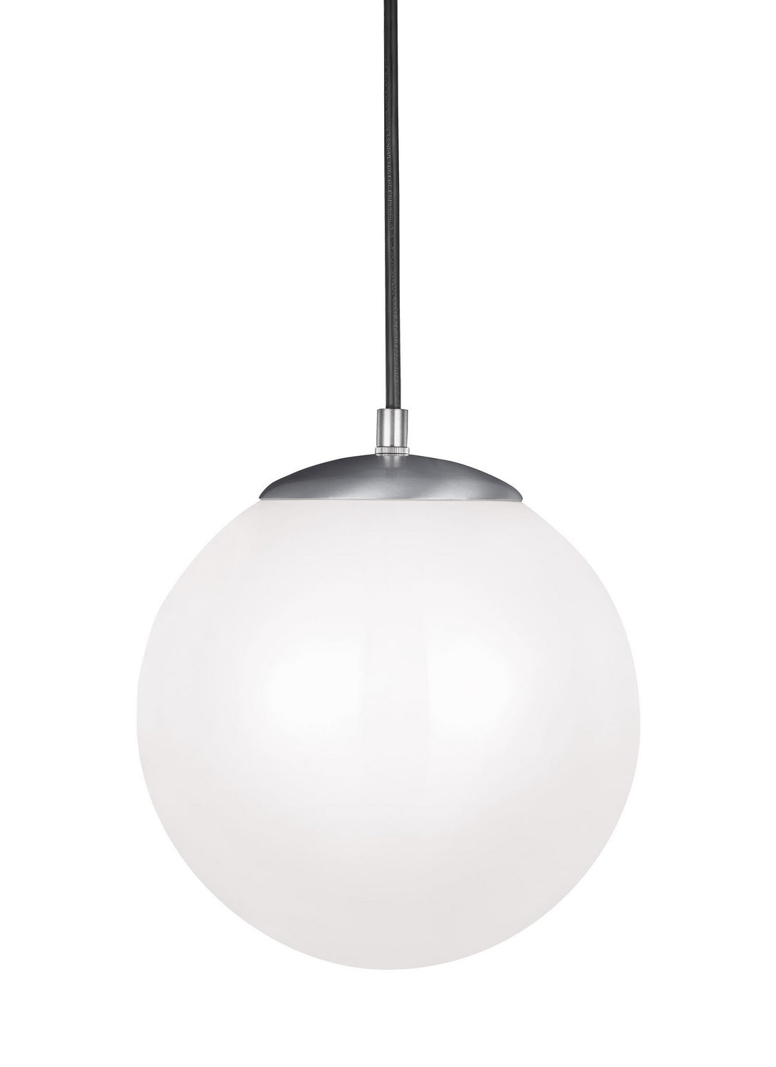 Leo - Hanging Globe LED Pendant in Satin Aluminum