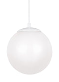 Leo - Hanging Globe LED Pendant in White