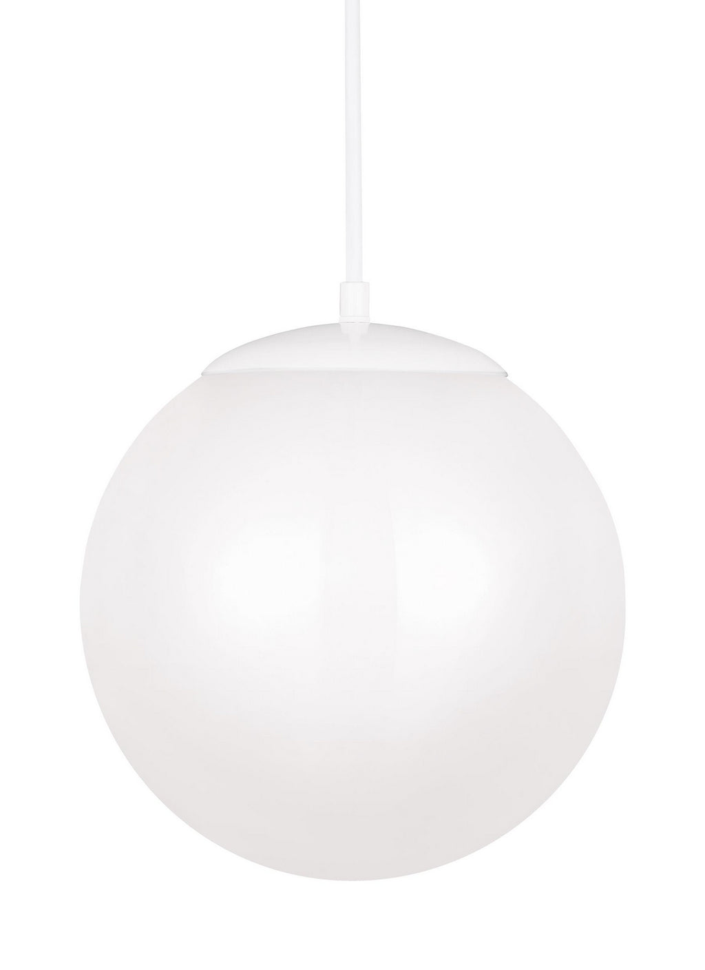 Leo - Hanging Globe LED Pendant in White