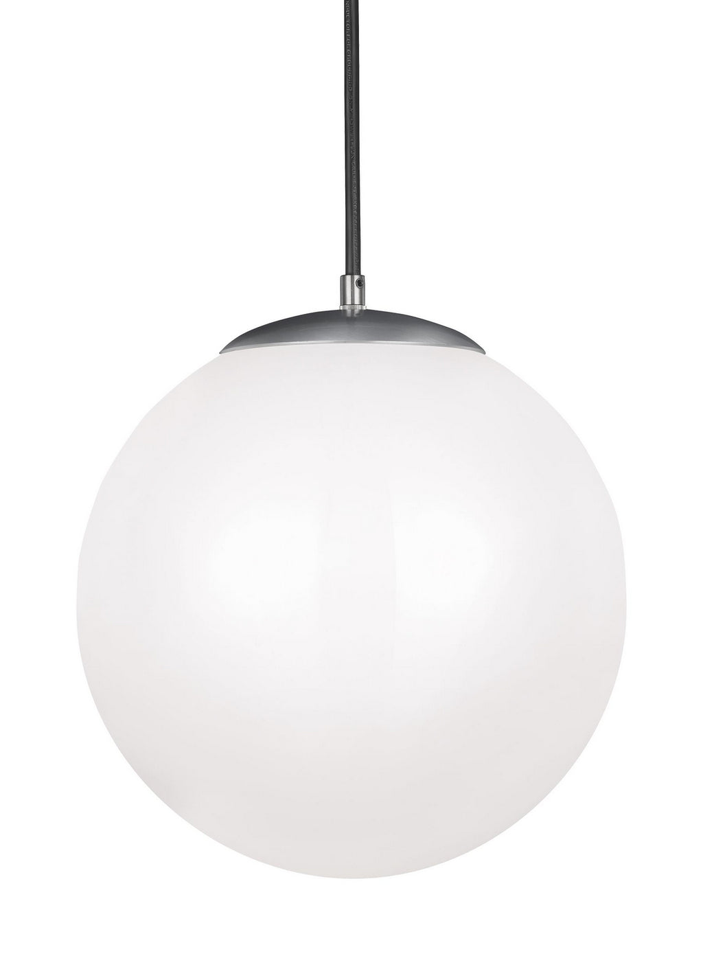 Leo - Hanging Globe LED Pendant in Satin Aluminum