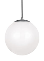 Leo - Hanging Globe LED Pendant in Satin Aluminum