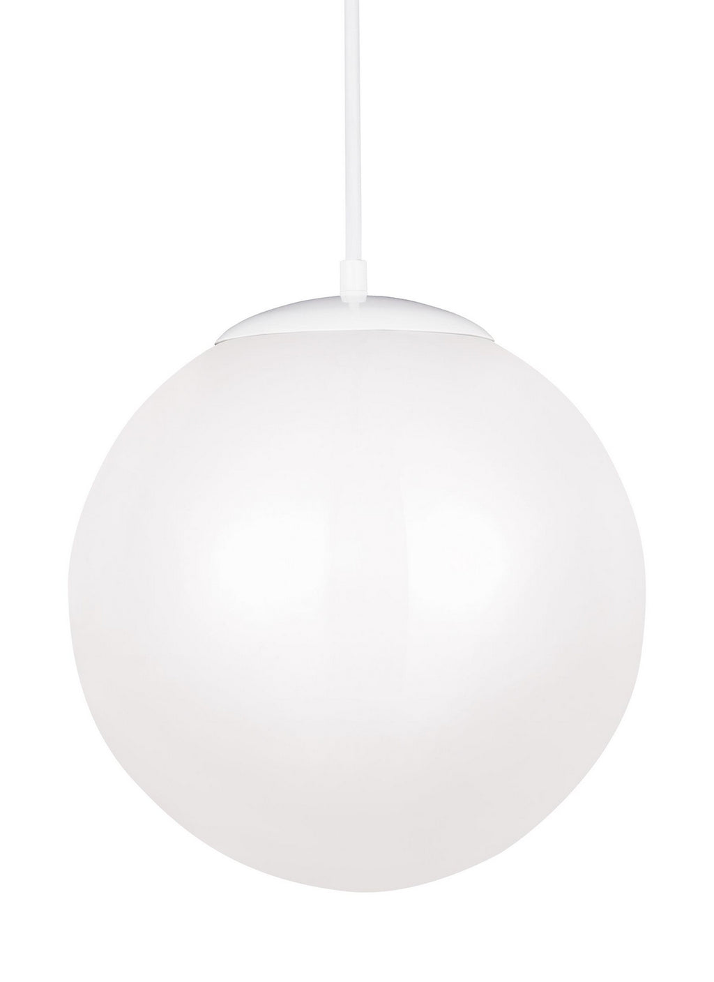 Leo - Hanging Globe LED Pendant in White
