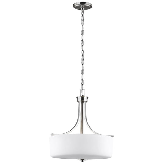 Generation Lighting - 6528803EN3-962 - Three Light Pendant - Canfield - Brushed Nickel