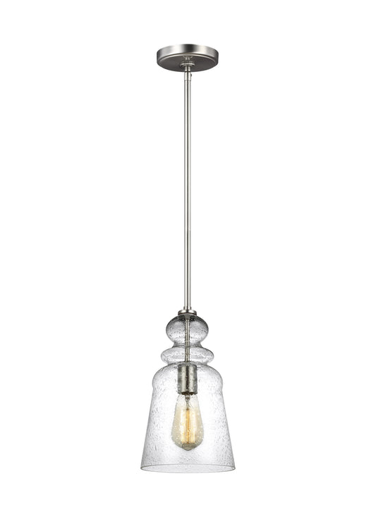 Generation Lighting - 6536901-962 - One Light Pendant - Kea - Brushed Nickel