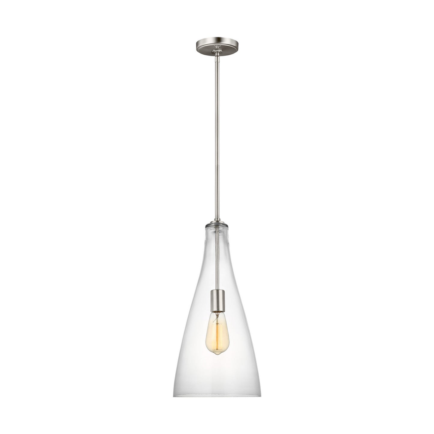 Arilda One Light Pendant in Brushed Nickel