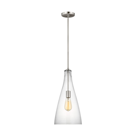 Arilda One Light Pendant in Brushed Nickel
