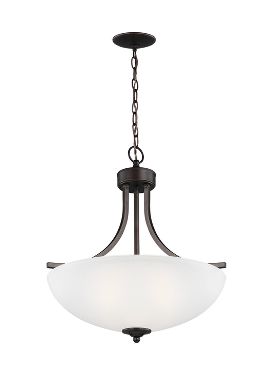 Generation Lighting - 6616503EN3-710 - Three Light Pendant - Geary - Bronze