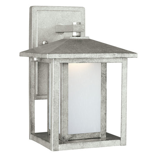 Hunnington LED Outdoor Wall Lantern in Weathered Pewter