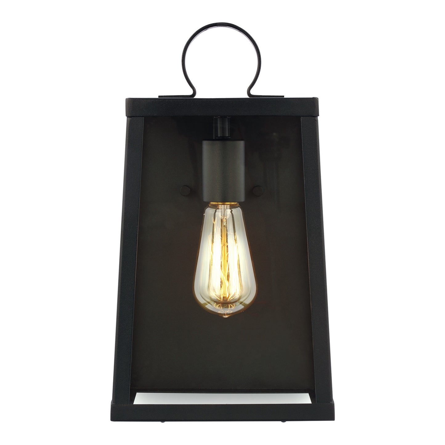 Marinus One Light Outdoor Wall Lantern in Black