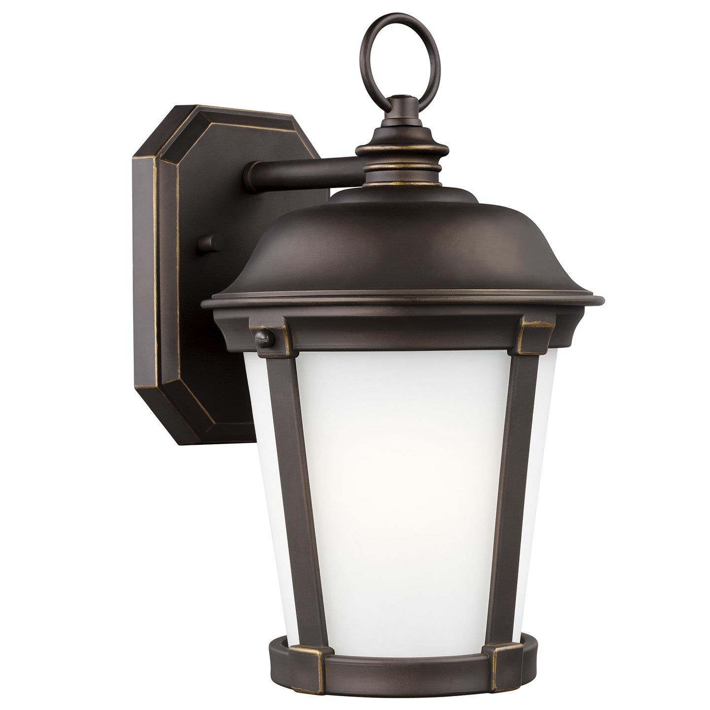Calder One Light Outdoor Wall Lantern in Antique Bronze