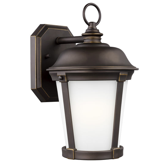 Calder One Light Outdoor Wall Lantern in Antique Bronze