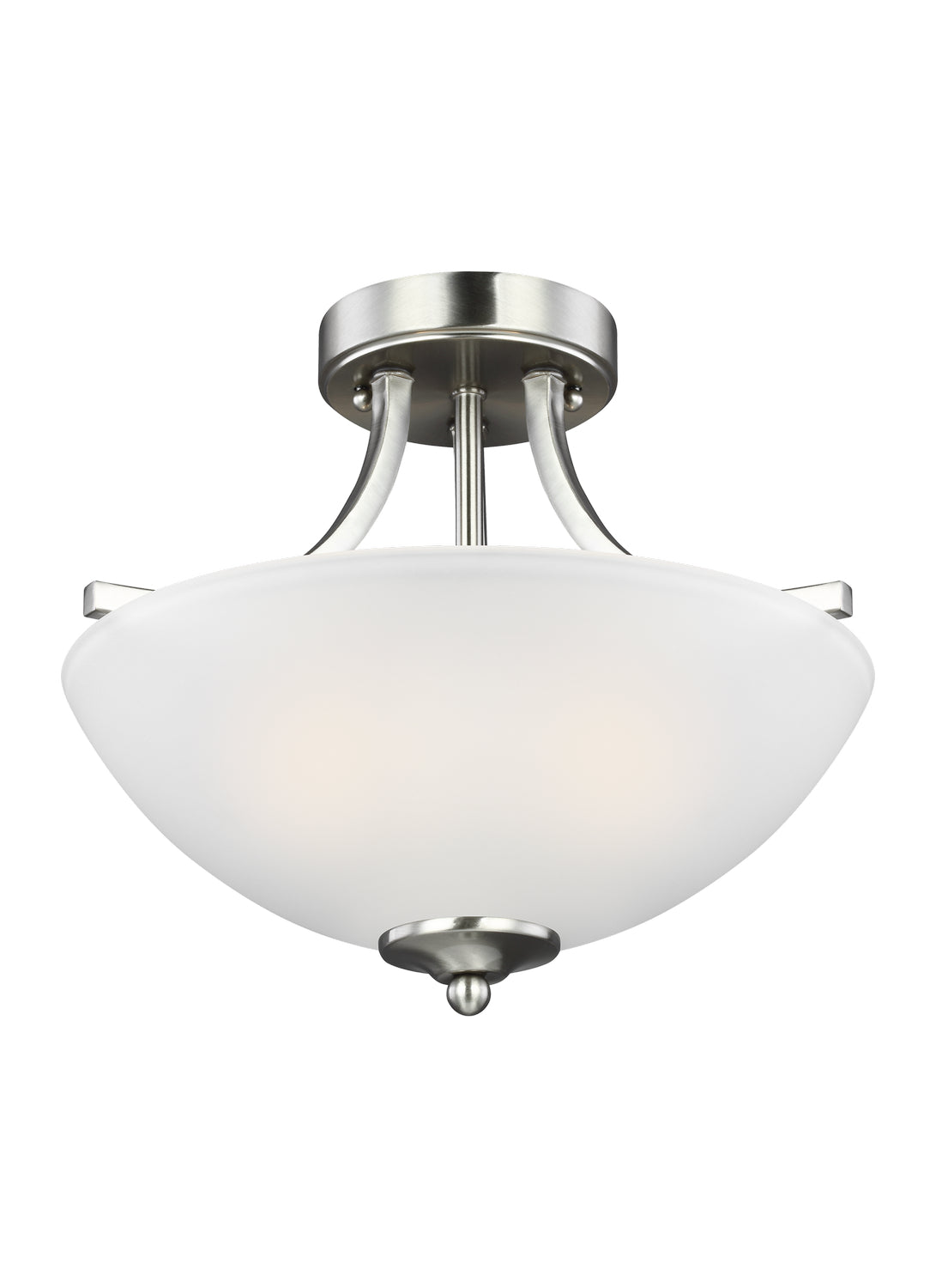 Generation Lighting - 7716502-962 - Two Light Semi-Flush Convertible Pendant - Geary - Brushed Nickel