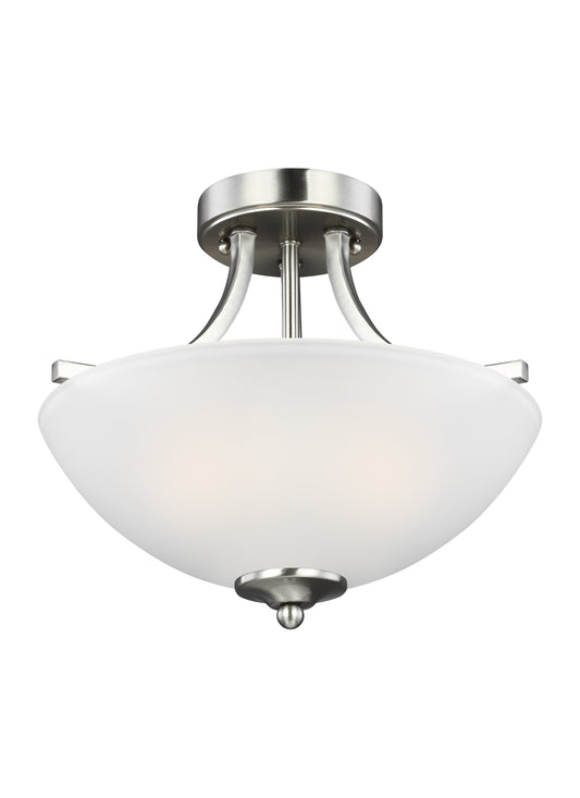 Generation Lighting - 7716502EN3-962 - Two Light Semi-Flush Convertible Pendant - Geary - Brushed Nickel