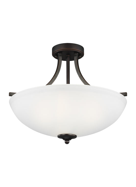 Generation Lighting - 7716503EN3-710 - Three Light Semi-Flush Convertible Pendant - Geary - Bronze