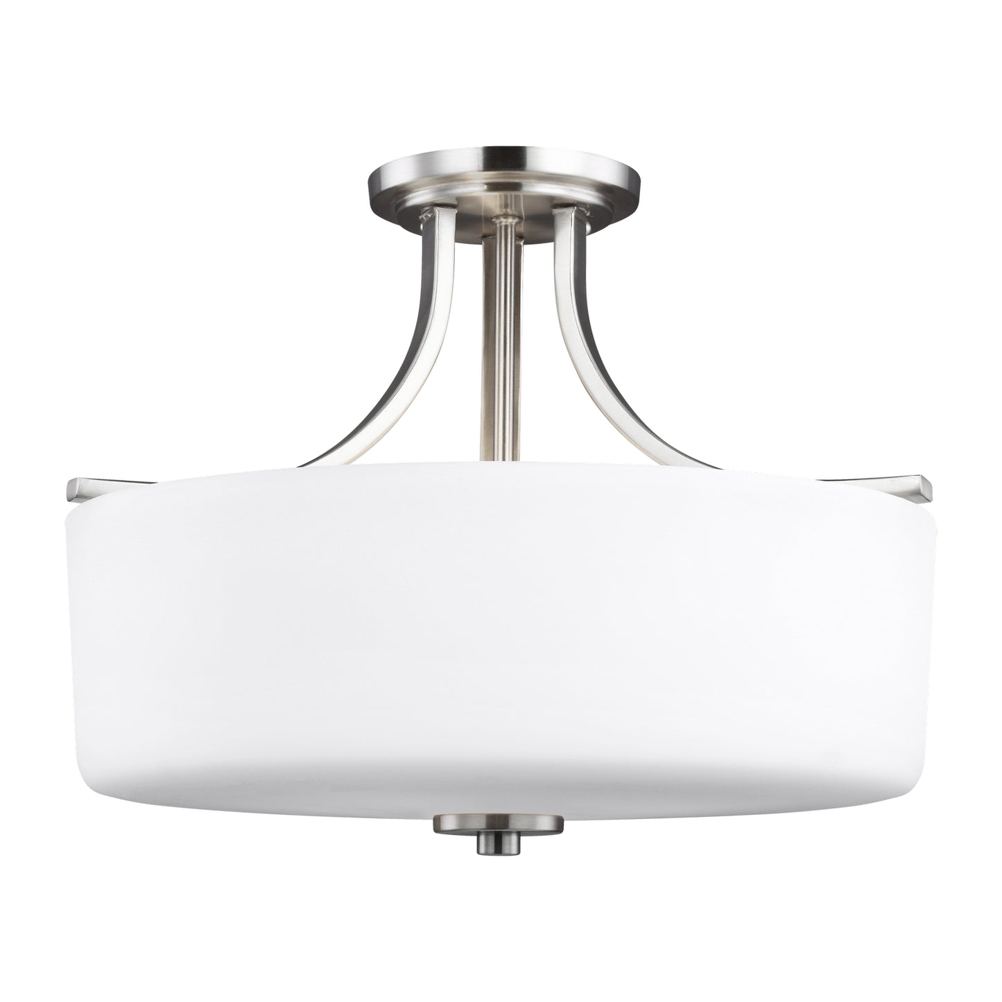 Generation Lighting - 7728803-962 - Three Light Semi-Flush Mount - Canfield - Brushed Nickel