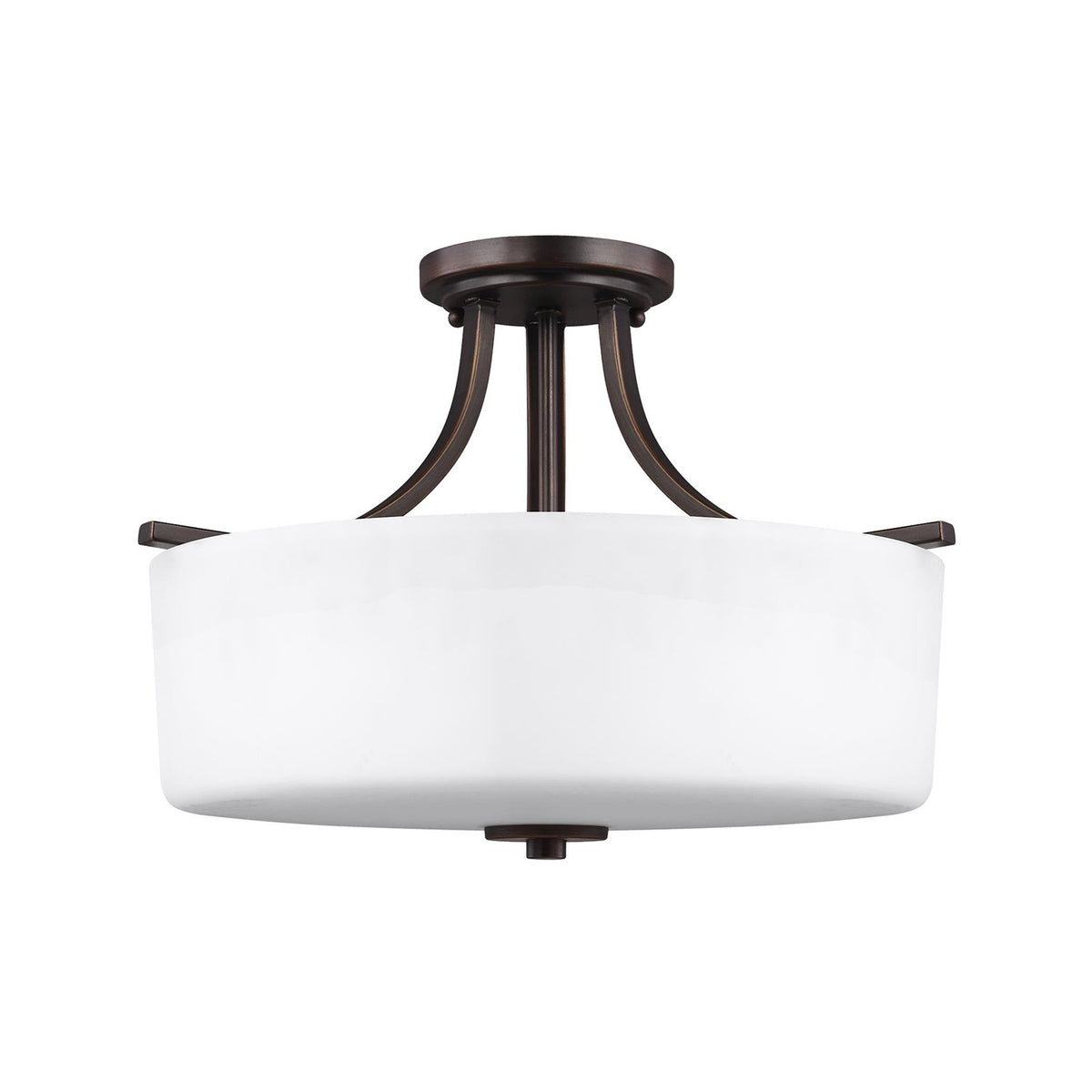 Generation Lighting - 7728803EN3-710 - Three Light Semi-Flush Mount - Canfield - Bronze