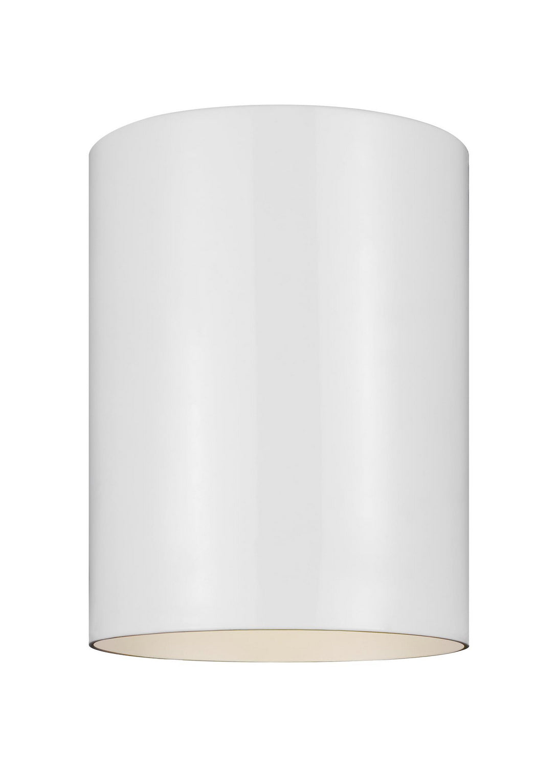 Outdoor Cylinders LED Flush Mount in White