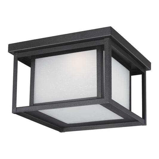 Hunnington LED Outdoor Flush Mount in Black