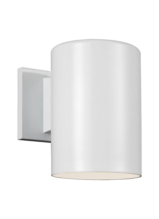 Outdoor Cylinders LED Outdoor Wall Lantern in White