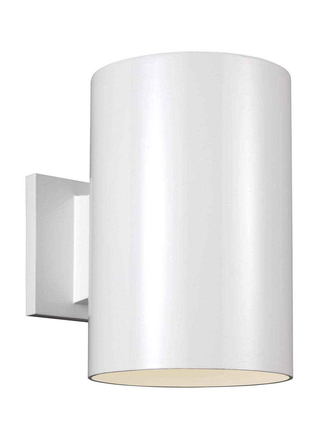 Outdoor Cylinders LED Outdoor Wall Lantern in White