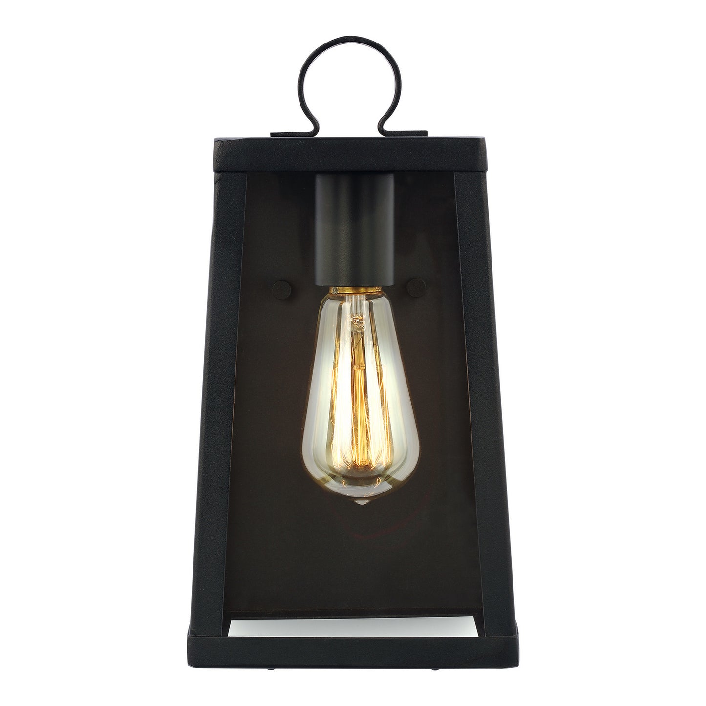 Marinus One Light Outdoor Wall Lantern in Black