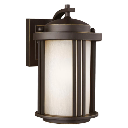Crowell One Light Outdoor Wall Lantern in Antique Bronze