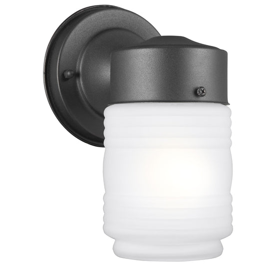 Outdoor Wall One Light Outdoor Wall Lantern in Black