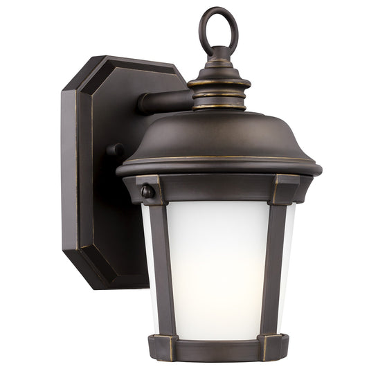 Calder One Light Outdoor Wall Lantern in Antique Bronze