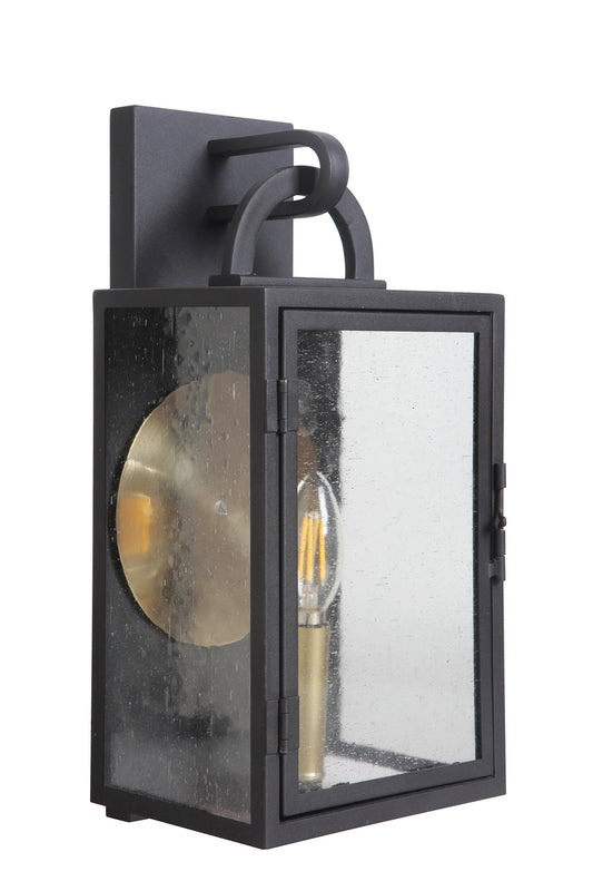 Wolford One Light Outdoor Wall Mount in Textured Black