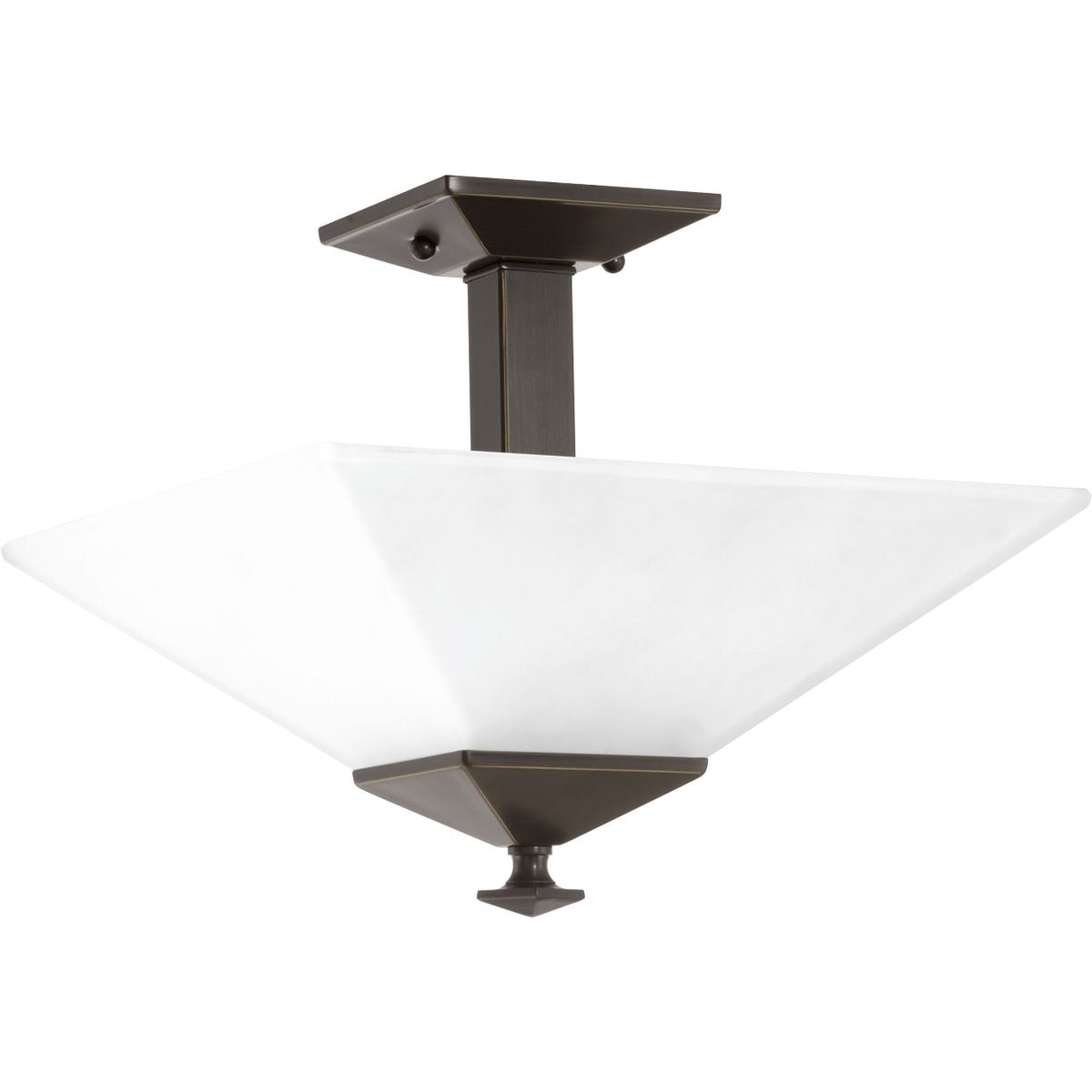 Clifton Heights Two Light Flush Mount in Antique Bronze