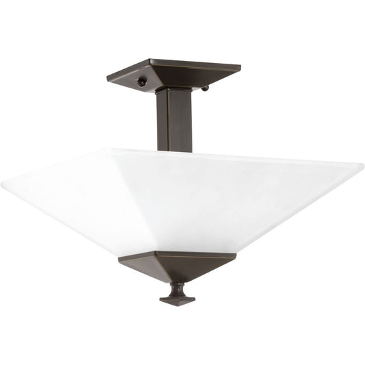 Clifton Heights Two Light Flush Mount in Antique Bronze