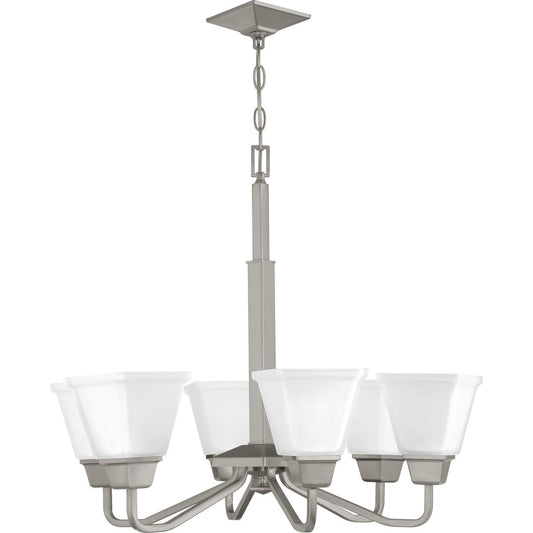 Clifton Heights Six Light Chandelier in Brushed Nickel