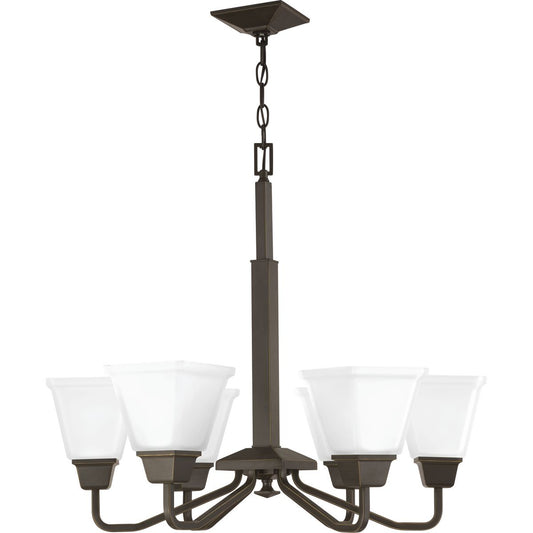 Clifton Heights Six Light Chandelier in Antique Bronze