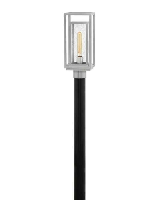 Republic LED Post Top or Pier Mount Lantern in Satin Nickel