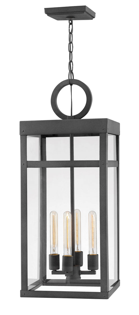Porter LED Chandelier in Aged Zinc