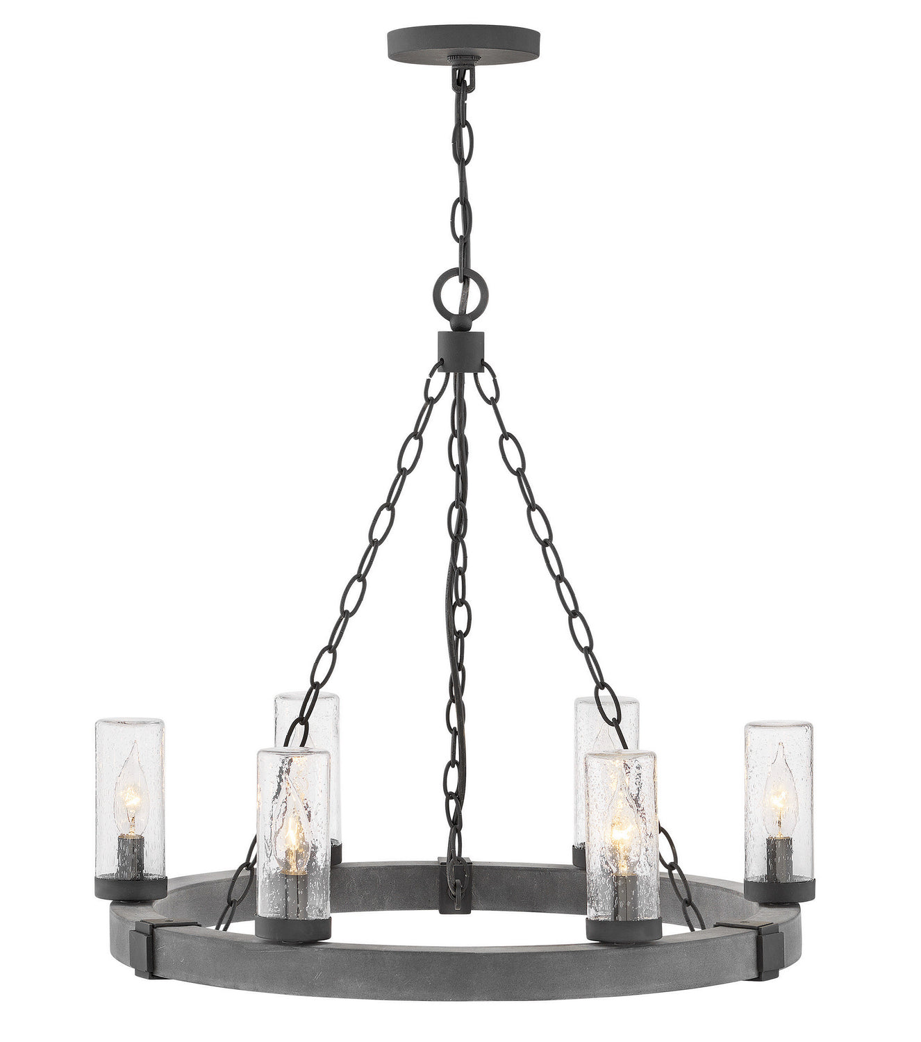 Sawyer LED Chandelier in Aged Zinc