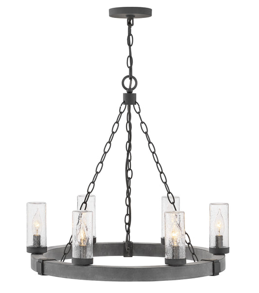 Sawyer LED Chandelier in Aged Zinc