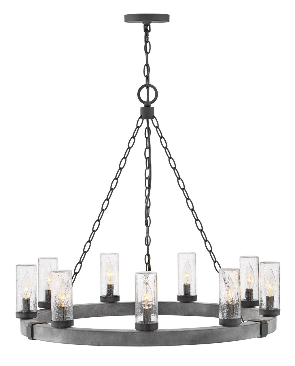 Sawyer LED Chandelier in Aged Zinc