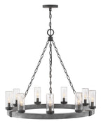 Sawyer LED Chandelier in Aged Zinc