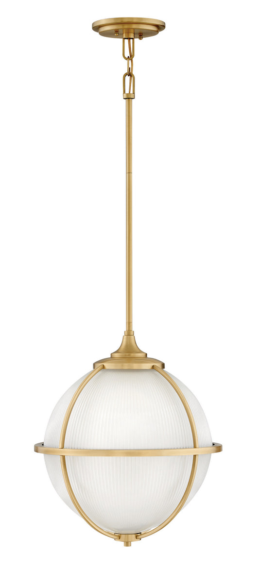 Odeon LED Pendant in Satin Brass