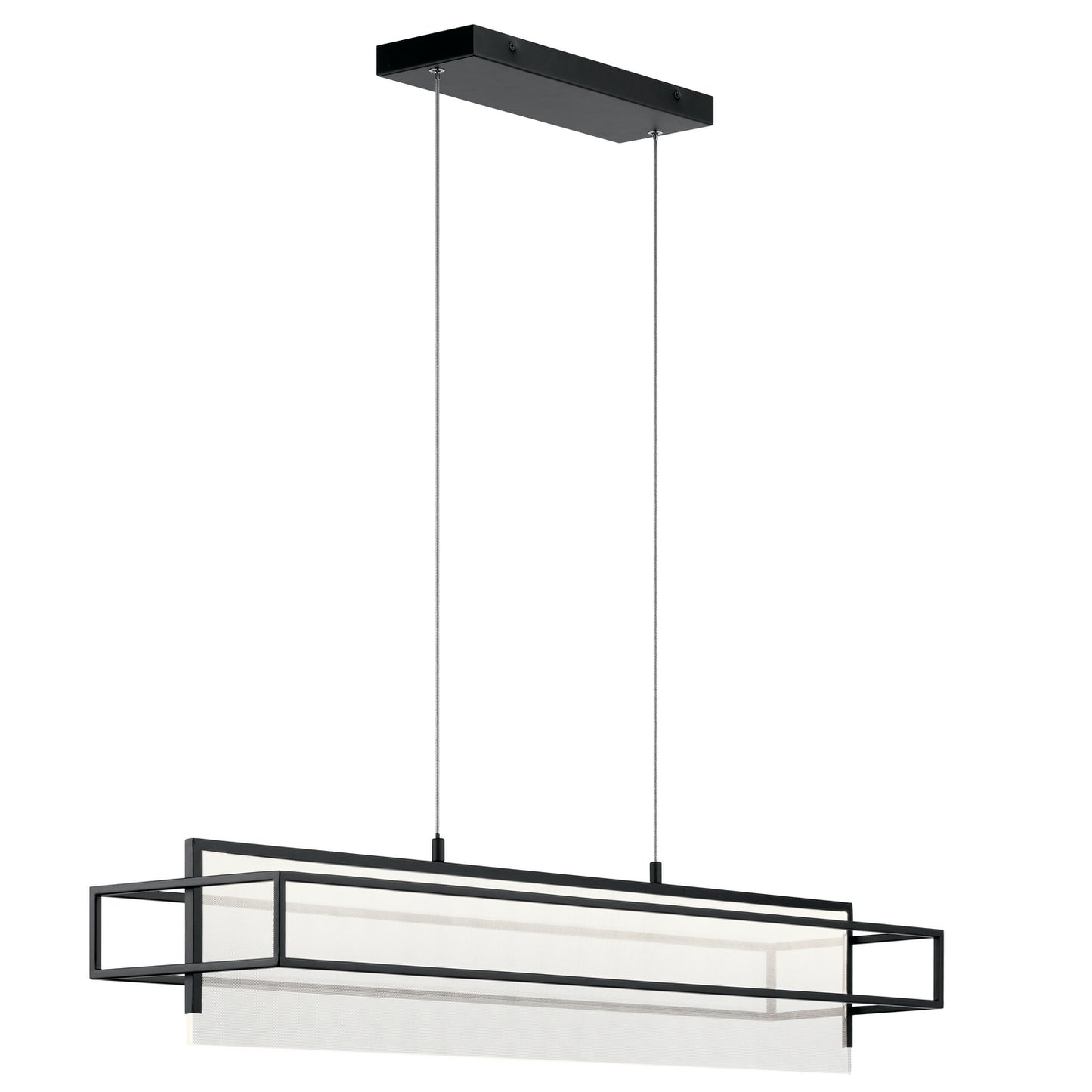 Vega LED Linear Chandelier in Matte Black