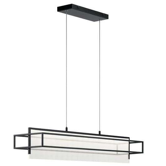 Vega LED Linear Chandelier in Matte Black