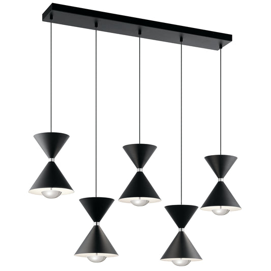 Kordan LED Linear Chandelier in Matte Black