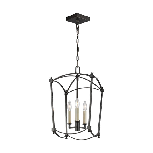 Thayer Three Light Lantern in Smith Steel