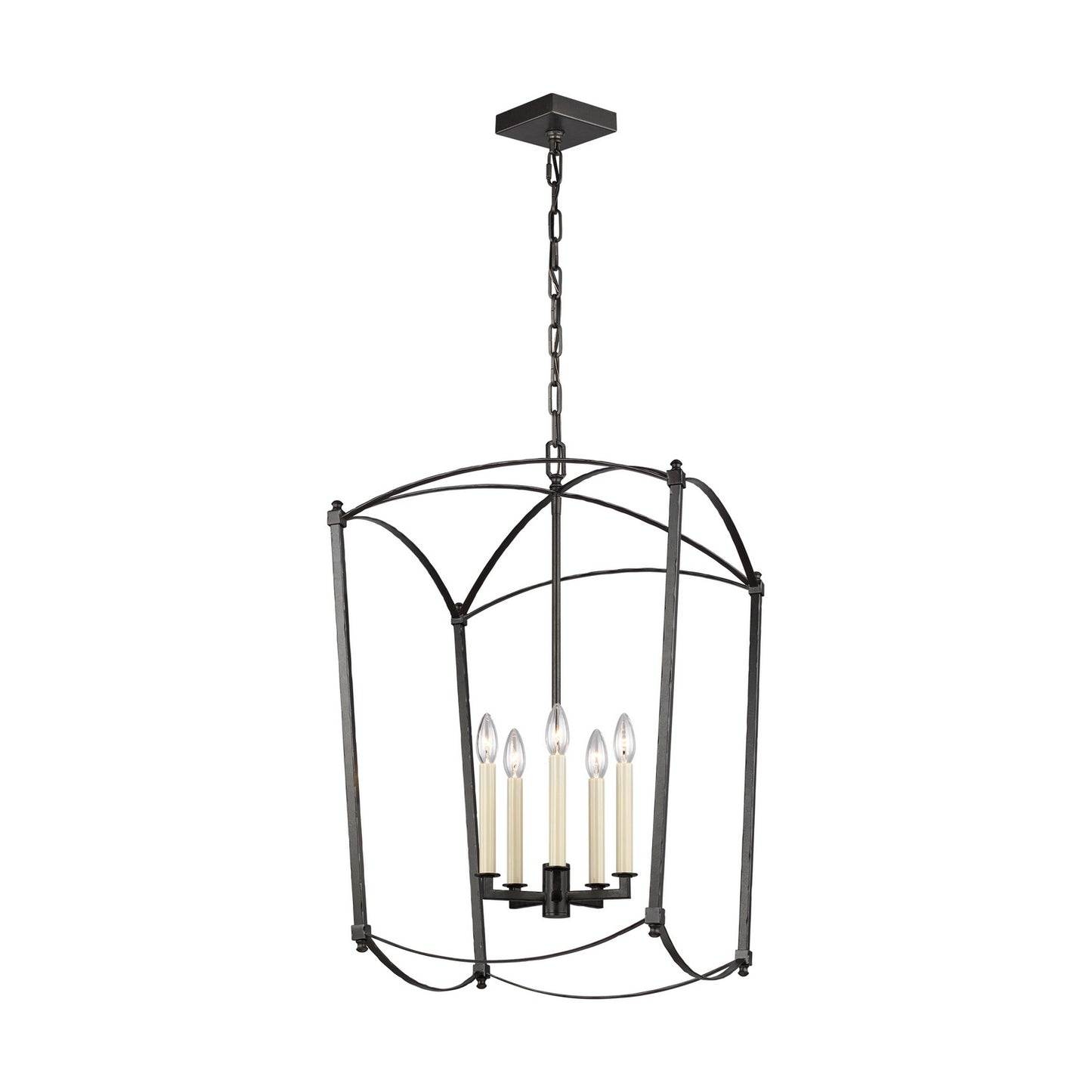 Thayer Five Light Lantern in Smith Steel