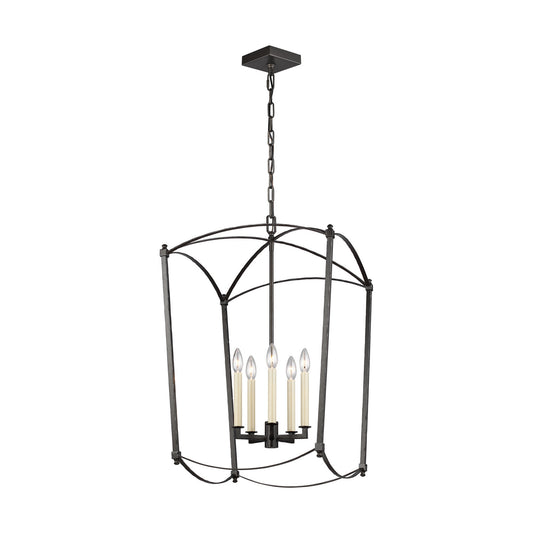 Thayer Five Light Lantern in Smith Steel